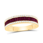 1/4 CTW-DIA ANA M 7/8CTW-BG-RU NAT GEM LADIES BAND
